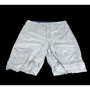 Y2K Marithe Francois Girbaud Spell Out Baggy Jorts Cargo Jean Shorts Men 38 Gray